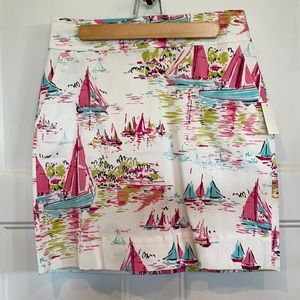 Talbots printed summer skirt NWT